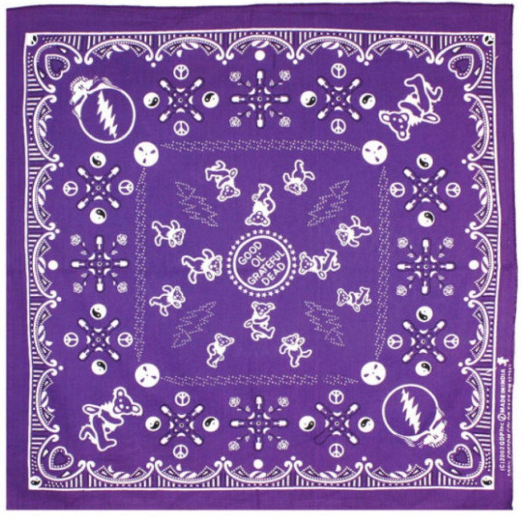 Good Ol Grateful Dead Bandana  Officially Licensed  22 X 22  Brand New
